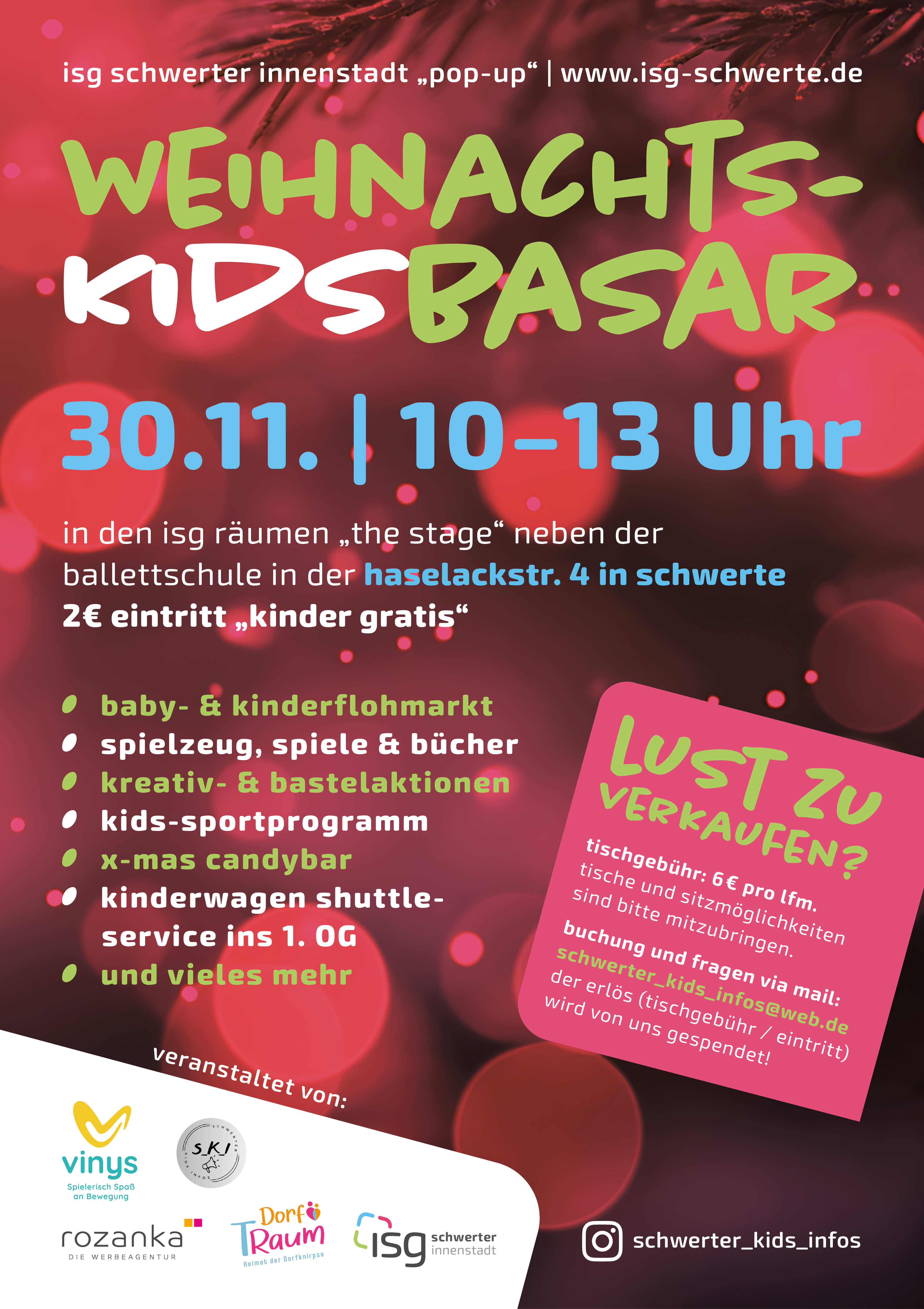 Isg Plakat Weihnachtskidsbasar